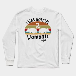 Wombat retro vintage style lover saying animal motif Long Sleeve T-Shirt